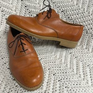 Quoddy Leather Shoes, Dress/Casual, Rich Camel Color, Size 10